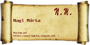 Nagl Márta névjegykártya